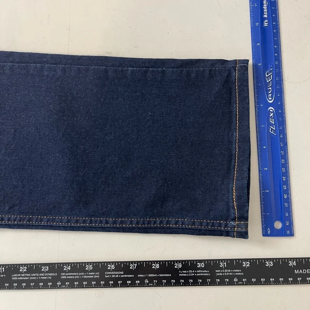Levis 513 Jeans Mens 36x32 Blue Slim Straight Dark Wash Indigo Preppy Grunge